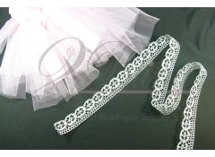 Non Stretch Lace- SILVER - 2.5 cm -1m length